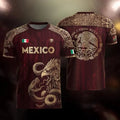 Mexico Inspired Eagle Graphic T Shirt, Green Gold Short Sleeve Crew Neck Tee for Men Women, Mexican Heritage Festival Game Day Outfit,Clothes,Outfits,Men'S Wear,Men Fashion,Summer Men Clothes,Fashion Men Clothes,4Th of July Shirts